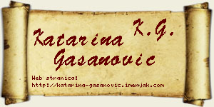 Katarina Gašanović vizit kartica